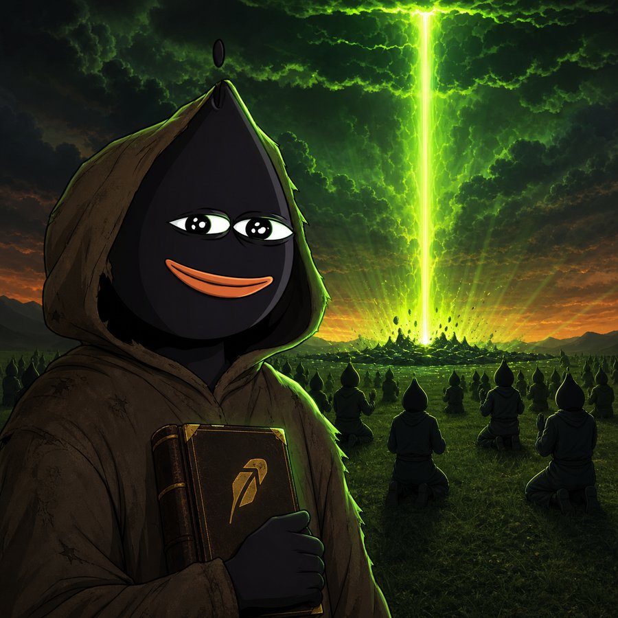 The green beam blesses the oil field